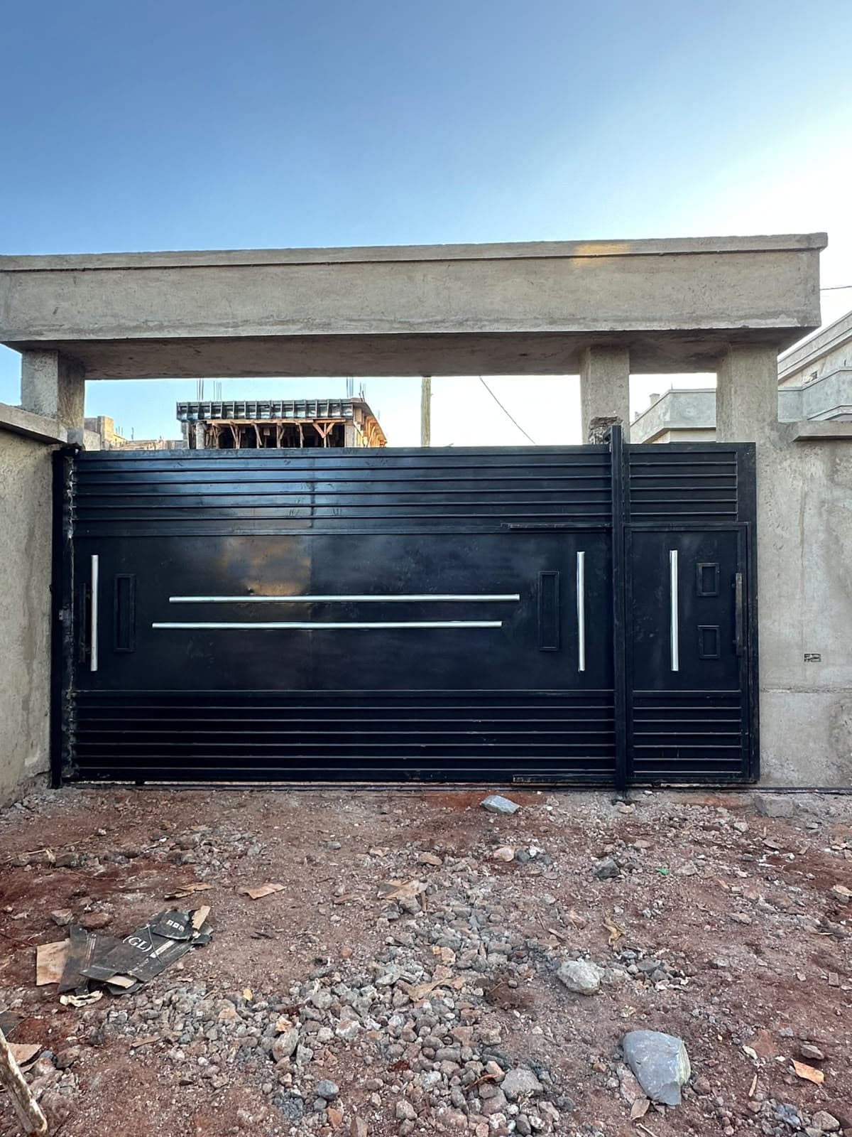Modern Slatted Gate
